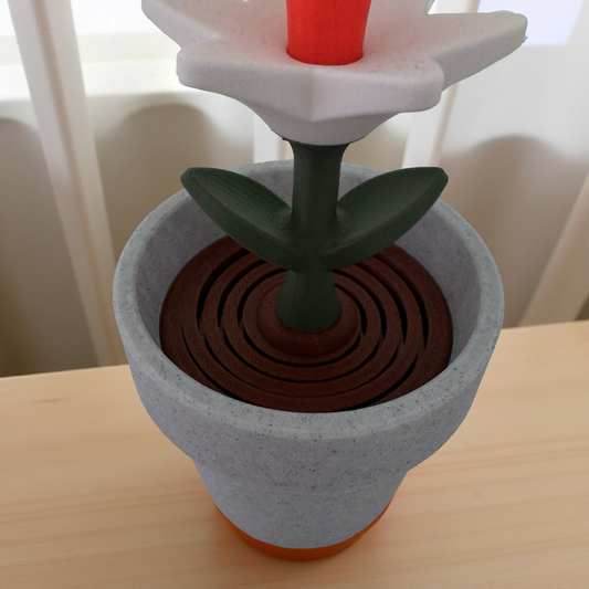 3D Printed Daffodil Flower in Pot Fidget Toy