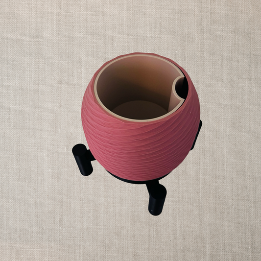 Terracotta Planter with Black Stand