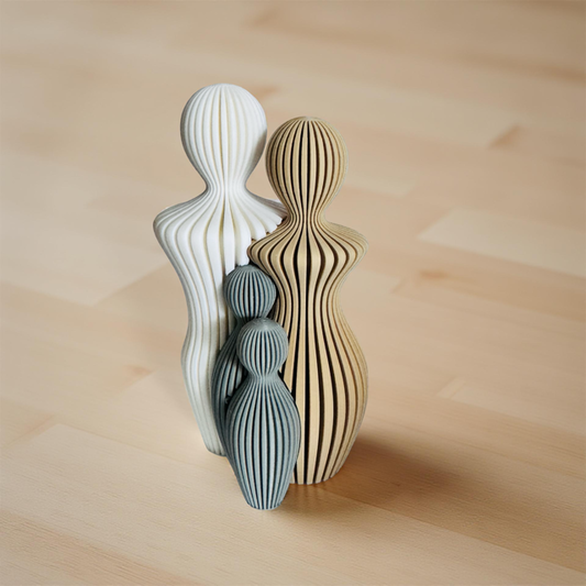 3D Printed Family Statue - Family of Four