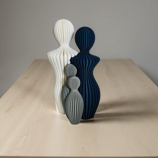 3D Printed Family Statue - Family of Four