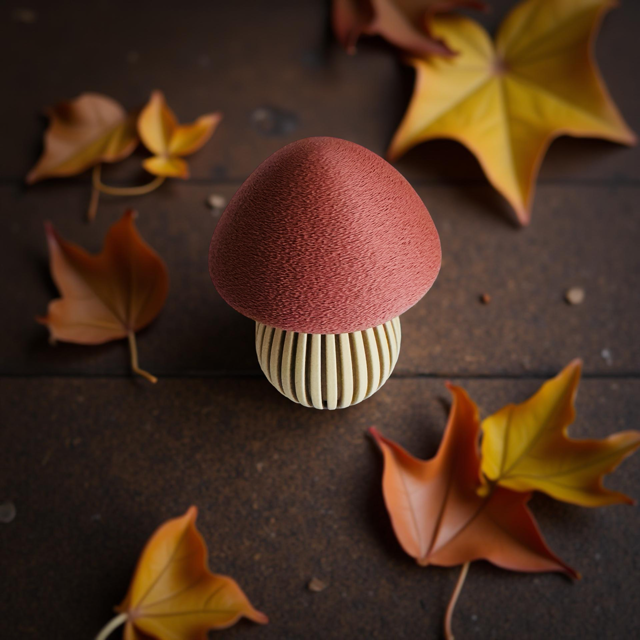 Small Mushroom Container with Smooth Top