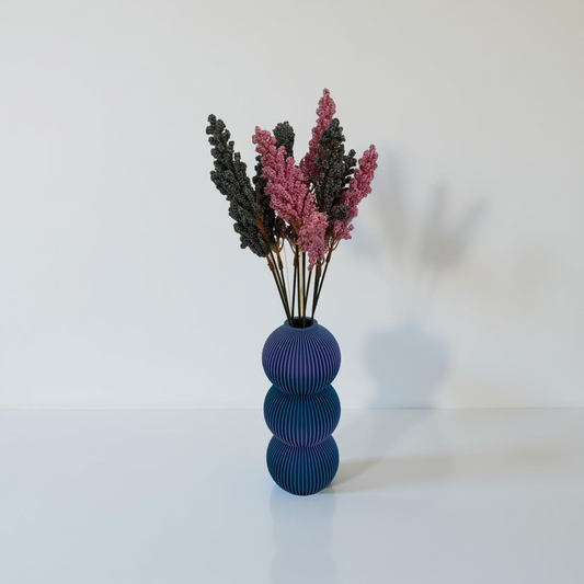 3D Printed Blue Bubble Vase