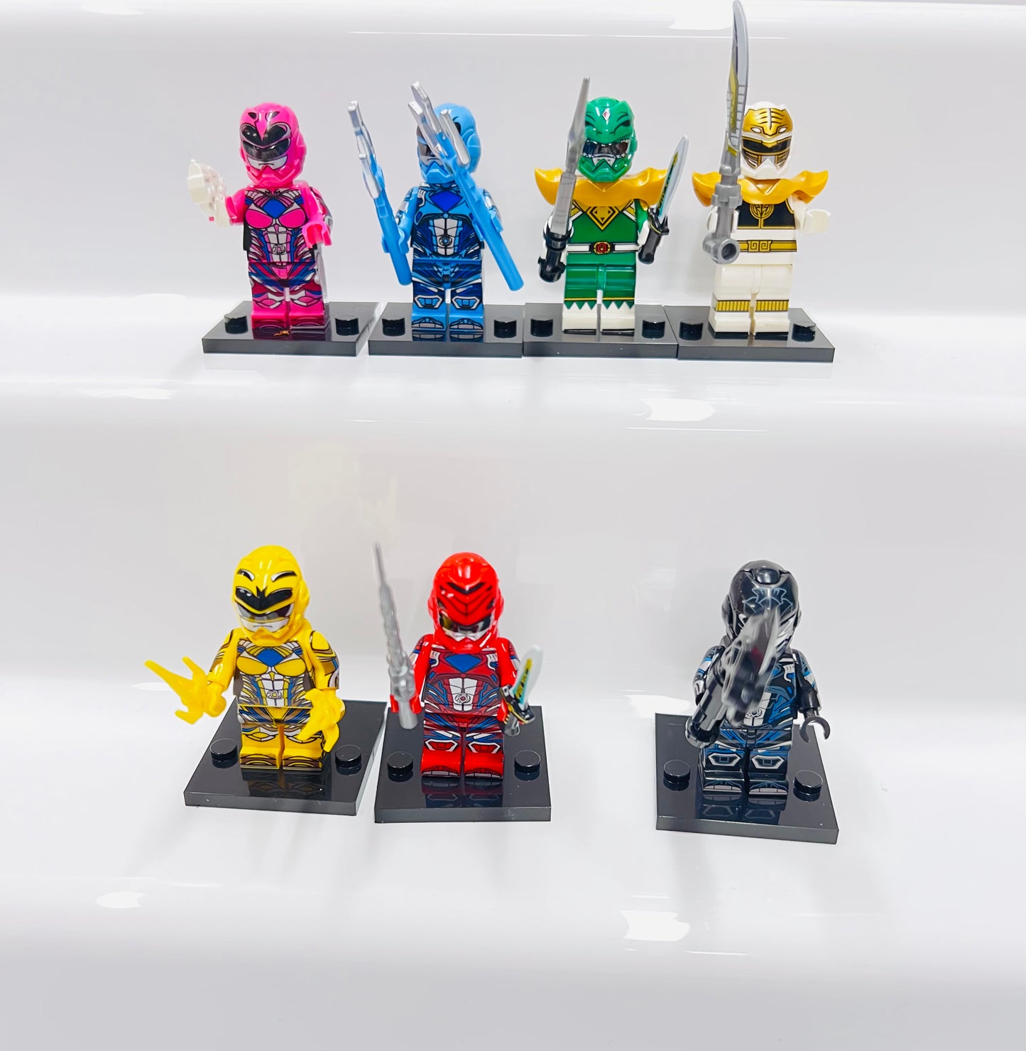 Custom Power Rangers Minifigures Set Of 7 Figures, LAST SET.