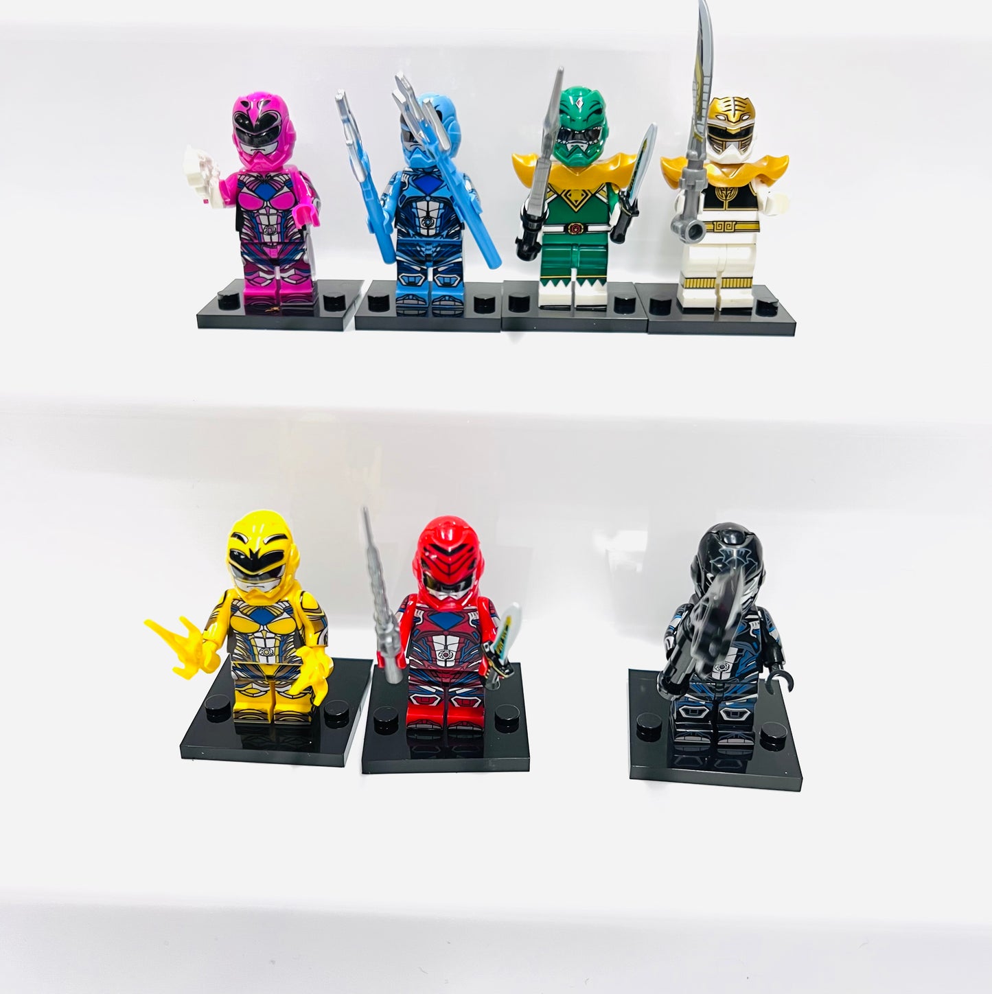 Custom Power Rangers Minifigures Set Of 7 Figures, LAST SET.