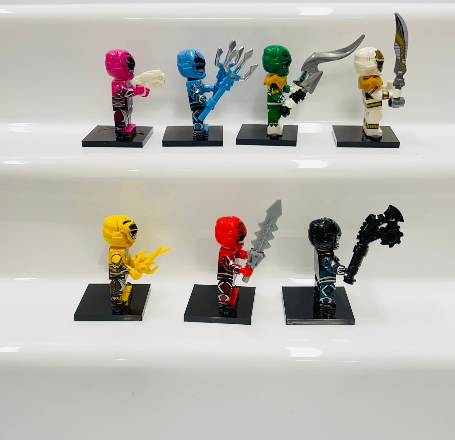 Custom Power Rangers Minifigures Set Of 7 Figures, LAST SET.