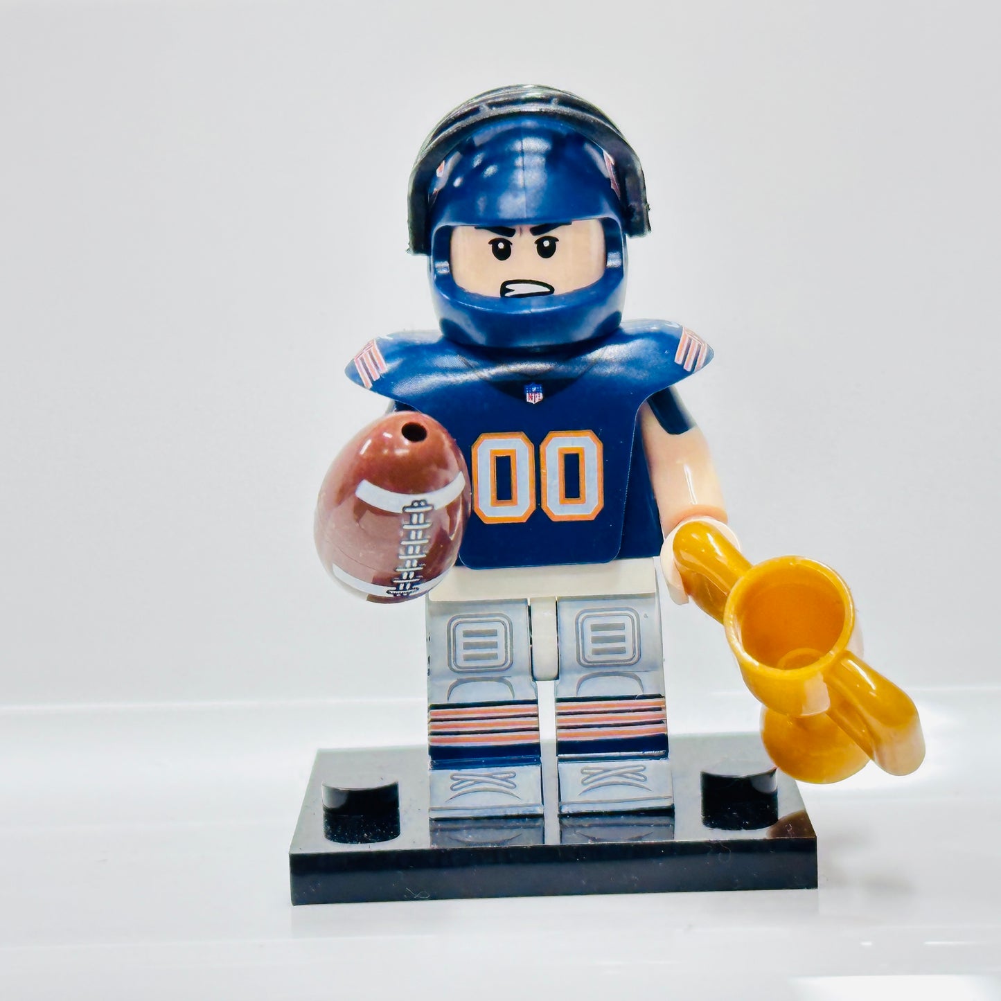 Custom American Footballer Minifigure Blue