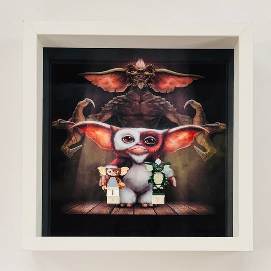 Gizmo & Gremlin/Stripe Minifigures in a Frame