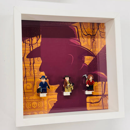 Indiana Jones Minifigures in a Frame