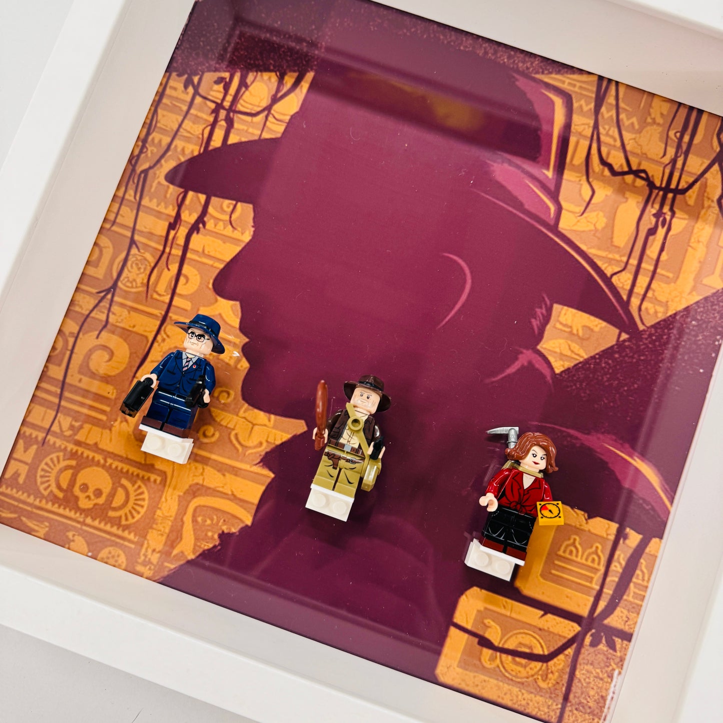 Indiana Jones Minifigures in a Frame