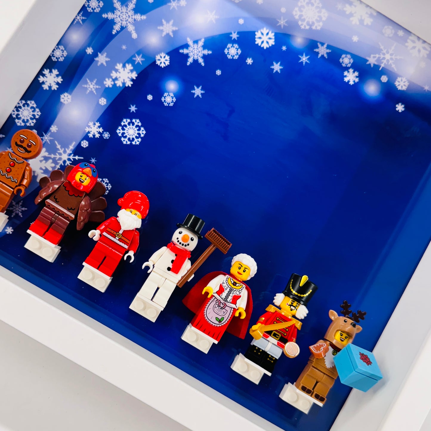 Christmas Minifigures in a Frame