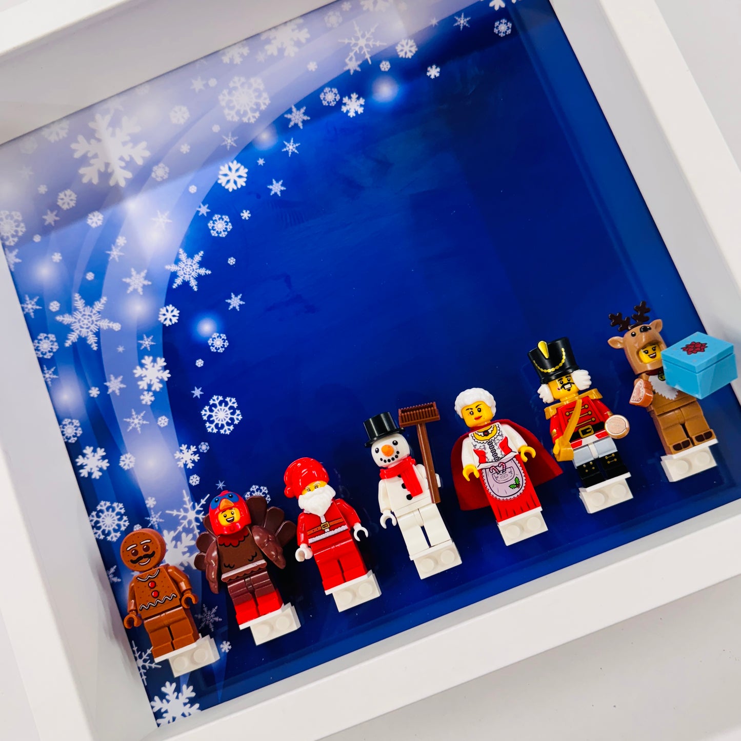 Christmas Minifigures in a Frame