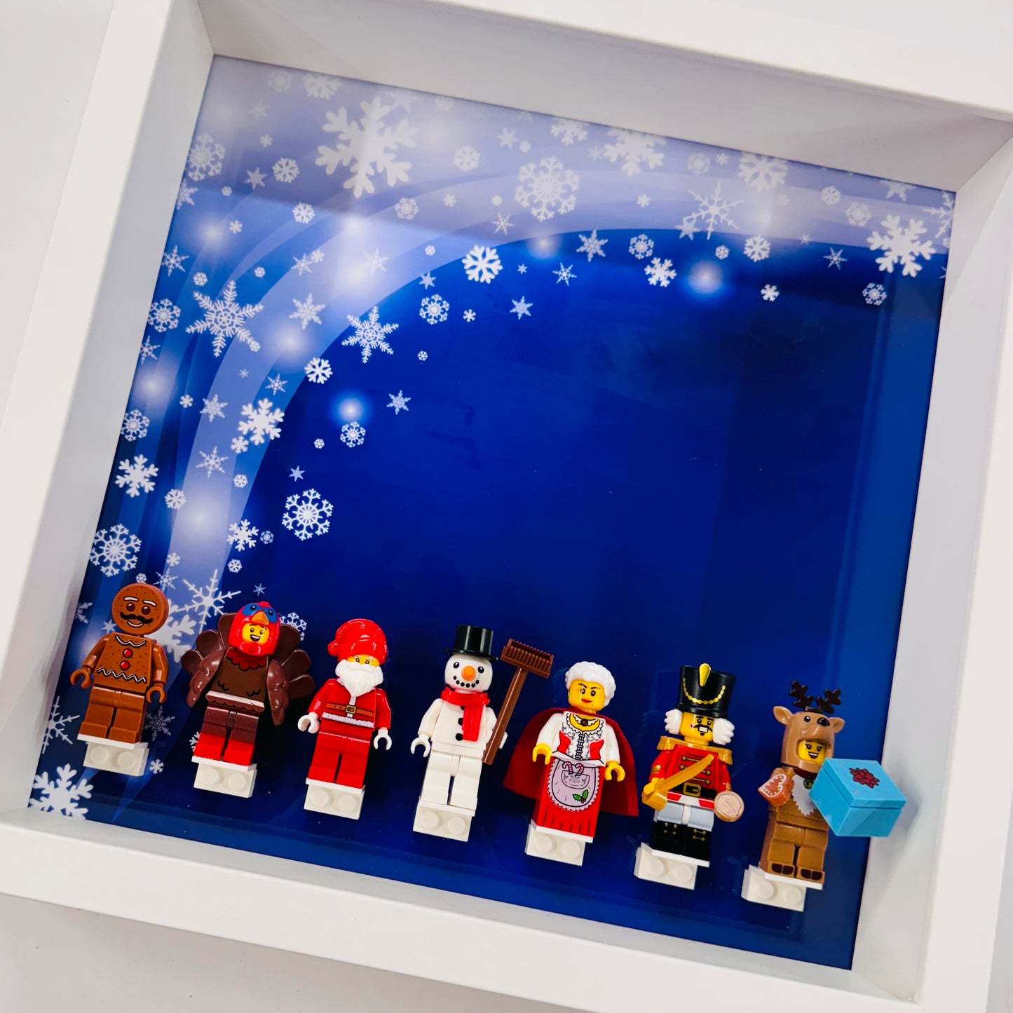 Christmas Minifigures in a Frame