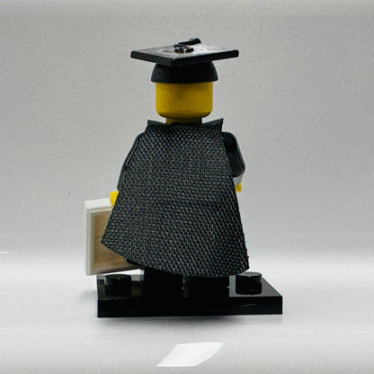 Custom Graduation Boy With Beard & Glasses Minifigure, Limited Stock