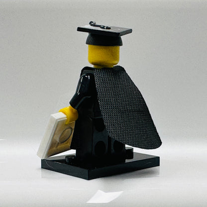 Custom Graduation Boy With Beard & Glasses Minifigure, Limited Stock