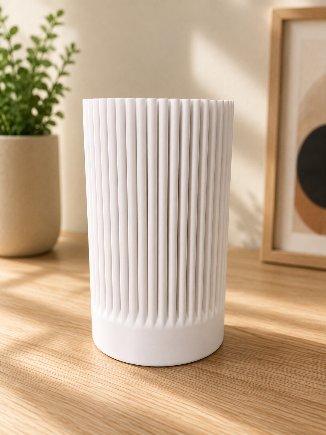 Vase for LEGO Olivia Rodrigo  Flowers 11507| Modern Ribbed Vase | 12cm Tall