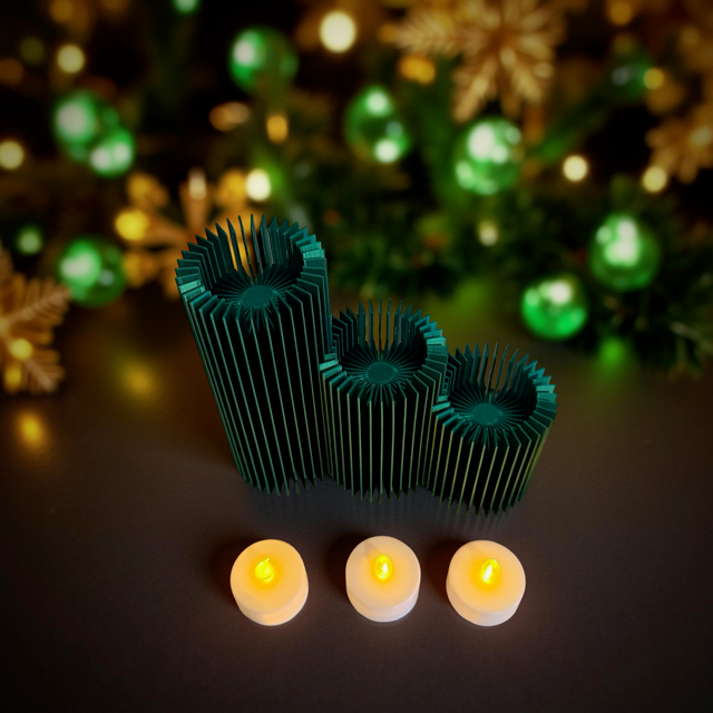 Trio of Interlocking Tealight Holders