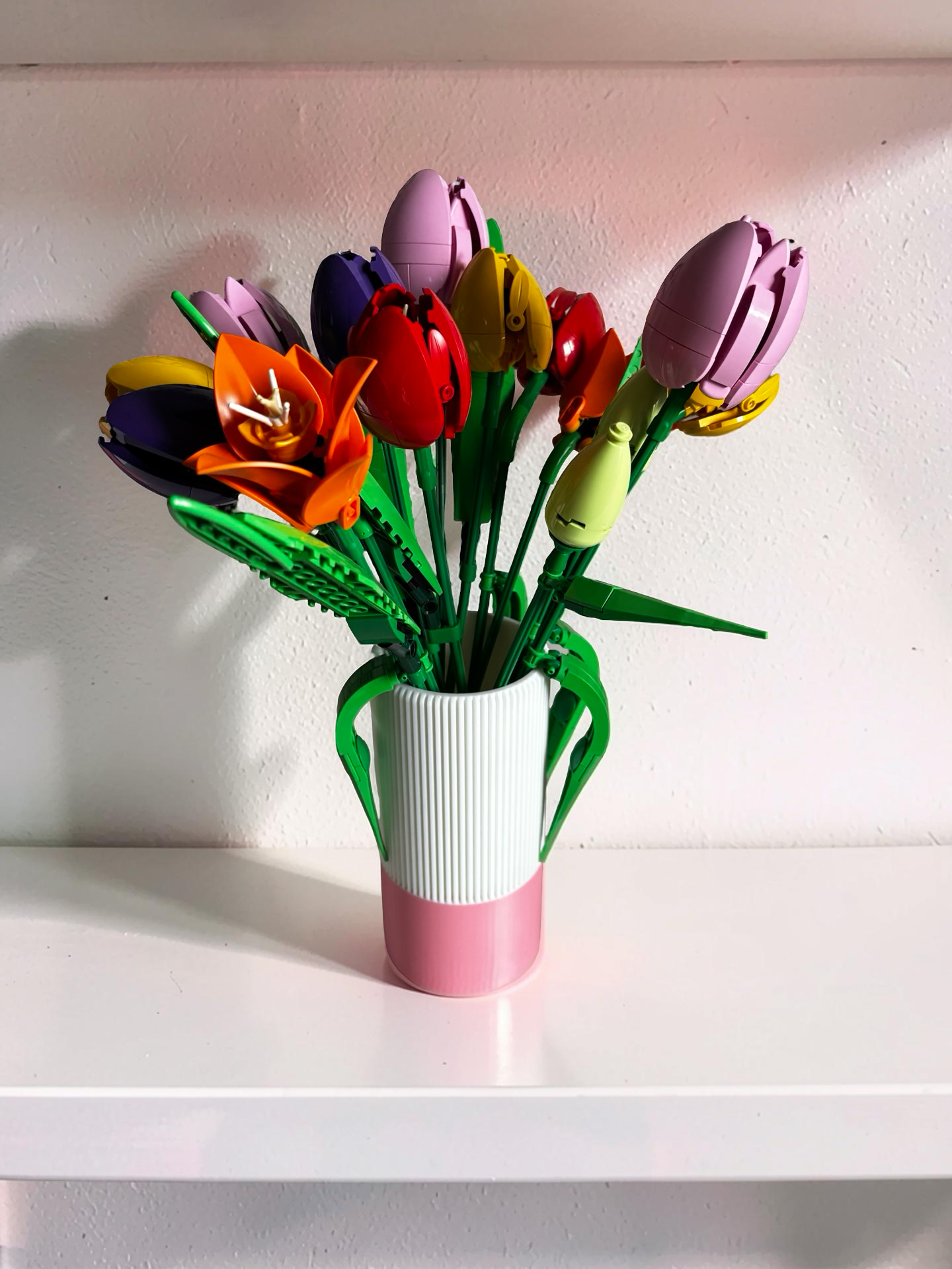 Vase for LEGO Botanicals, Bouquets & Flower Sets 17cm Vase – Custom Colour Base