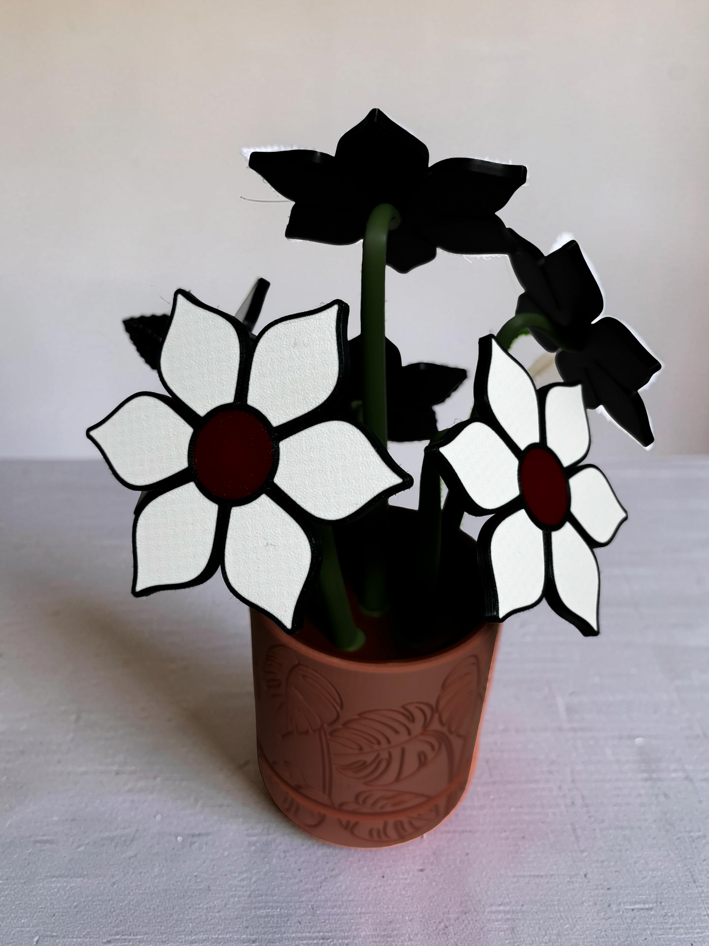 Flower Coaster Set with Magnetic Holder | 6 Flower Coasters | Modern decor