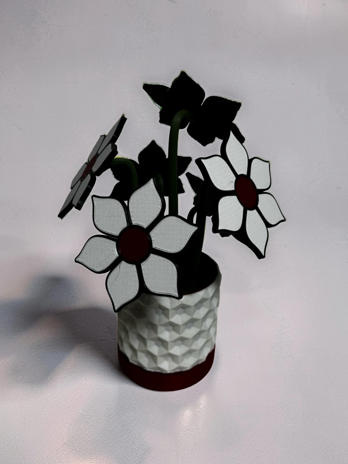 Flower Coaster Set with Magnetic Holder | 6 Flower Coasters | Modern decor