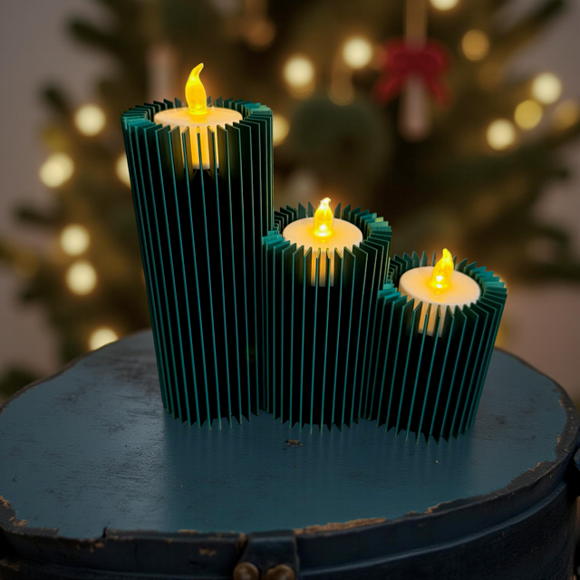 Trio of Interlocking Tealight Holders