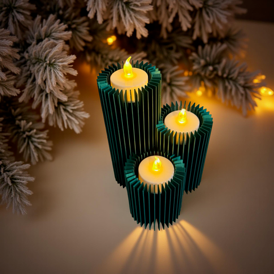 Trio of Interlocking Tealight Holders
