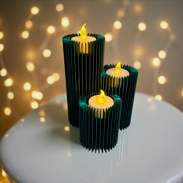 Trio of Interlocking Tealight Holders
