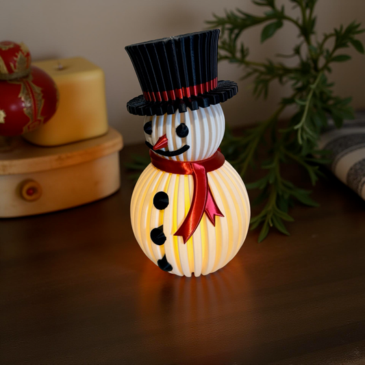 Snowmen Tealight Holders - Ribbed