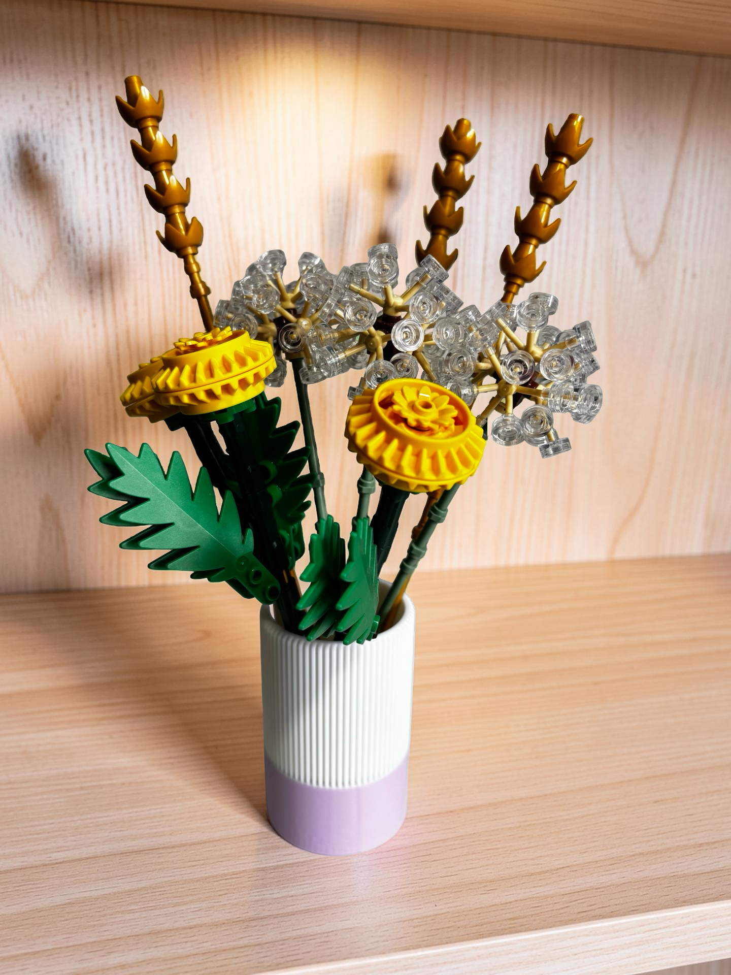 Vases For All LEGO Flowers Sets, Botanicals & Roses In A Modern Ribbed Design