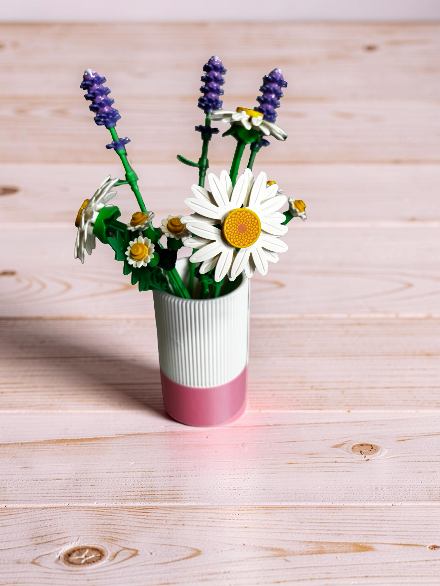 Vases For All LEGO Flowers Sets, Botanicals & Roses In A Modern Ribbed Design