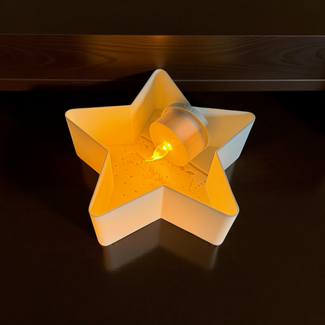 3D Printed Star Tealight Holder - Santa Sleigh Design