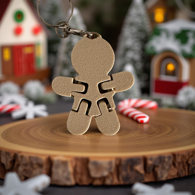 Light Gingerbread Man Keychain