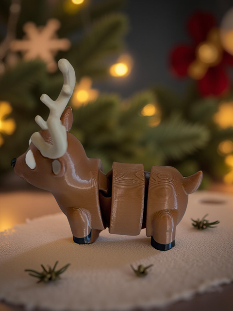 Reindeer Keychain/Fidget/Christmas Tree Decoration