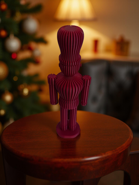 Red Nutcracker - Ribbed Design