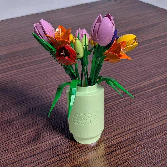 Lego Inspired Cylinder Vase – Perfect for LEGO® Botanicals Displays 10280