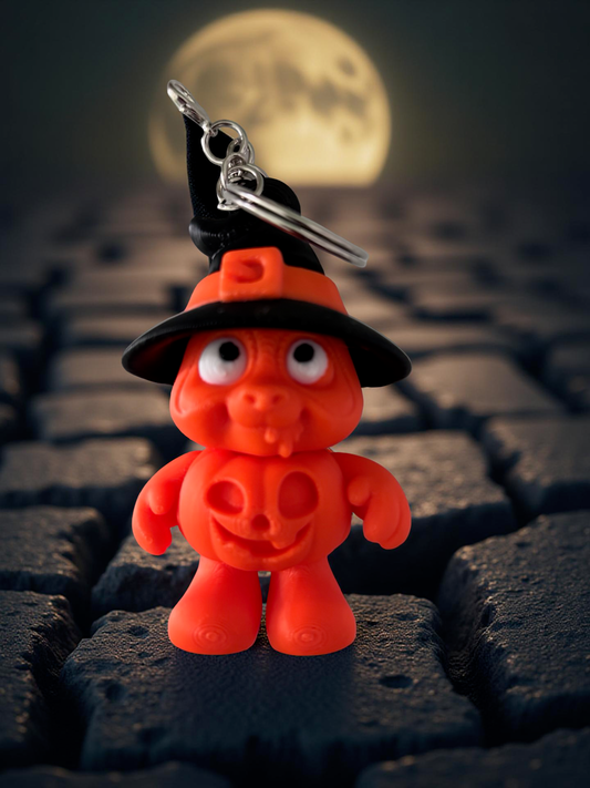 Pumpkin Witch Keychain