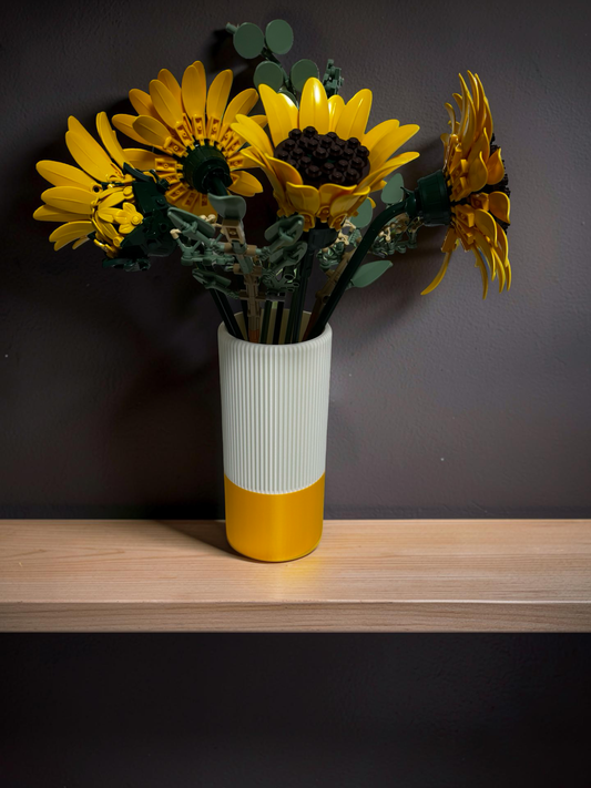 Vase for LEGO Sunflowers Bouquet 11502– 18cm Vase – Custom Colour Base