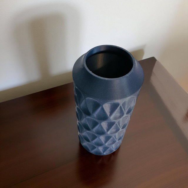 Navy Peardrop Vase for Lego Flowers or Artificial Flowers