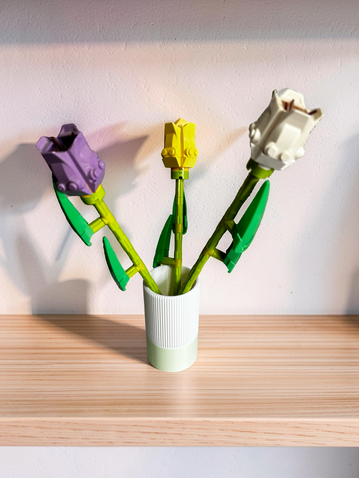 Vases For All LEGO Flowers Sets, Botanicals & Roses In A Modern Ribbed Design
