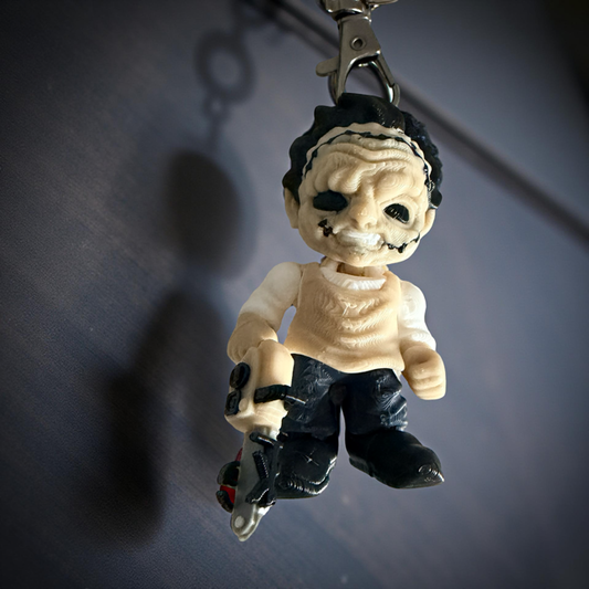Leather Face Keychain