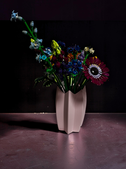 Vase For Lego Flowers,Bouquets, Botanicals tulips, Pink Roses, Red Roses 40461