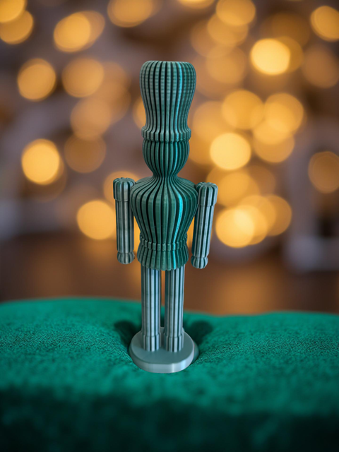 Green & White Nutcracker - Ribbed Design