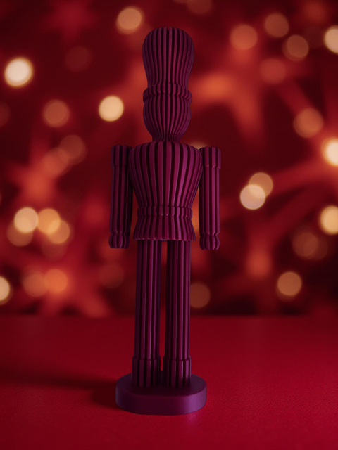 Red Nutcracker - Ribbed Design