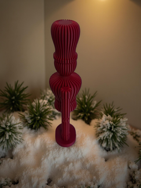 Red Nutcracker - Ribbed Design