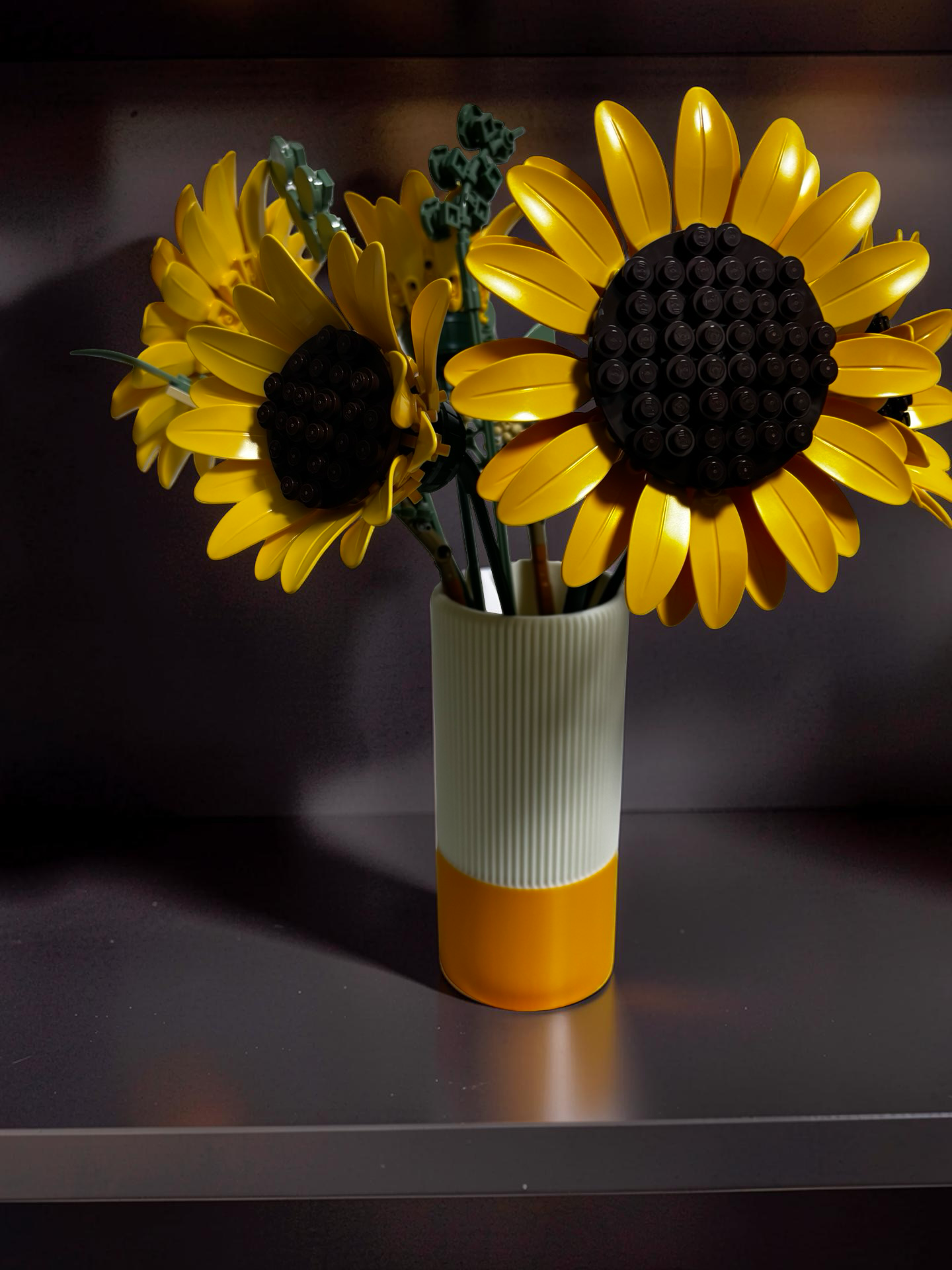 Vase for LEGO Sunflowers Bouquet 11502– 18cm Vase – Custom Colour Base