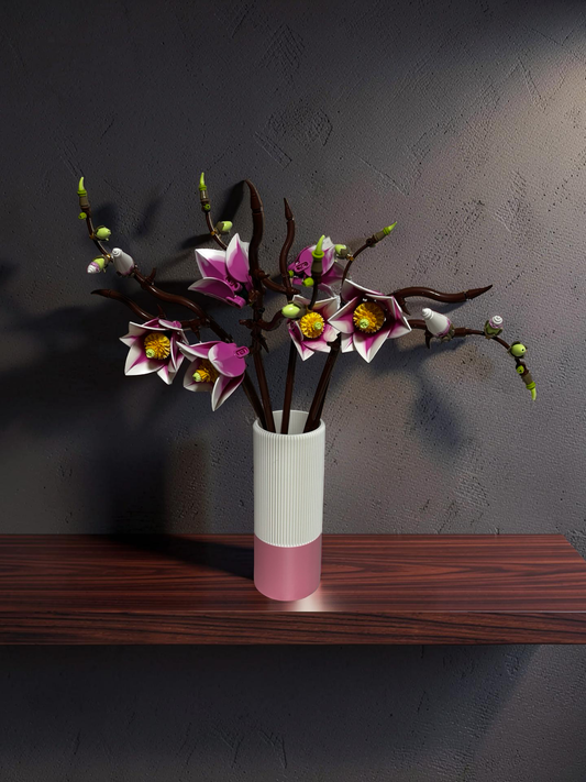 Vase for LEGO Magnolia Branches 11502– 18cm Vase – Custom Colour Base