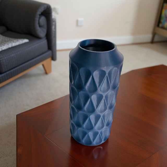 Navy Peardrop Vase for Lego Flowers or Artificial Flowers