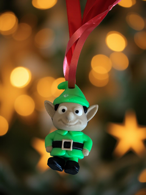 Green Elf Fidget/Christmas Tree Decoration