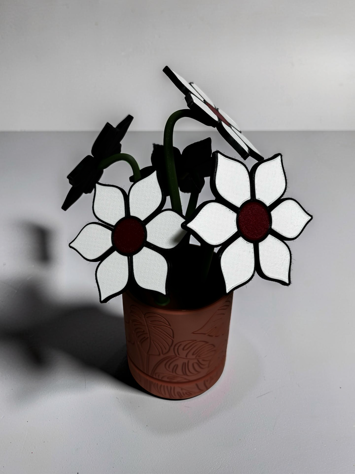 Flower Coaster Set with Magnetic Holder | 6 Flower Coasters | Modern decor