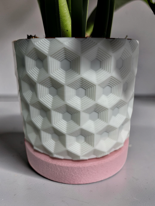 Flower Pink Coaster Set with Magnetic Holder | 6 Flower Coasters | Modern decor