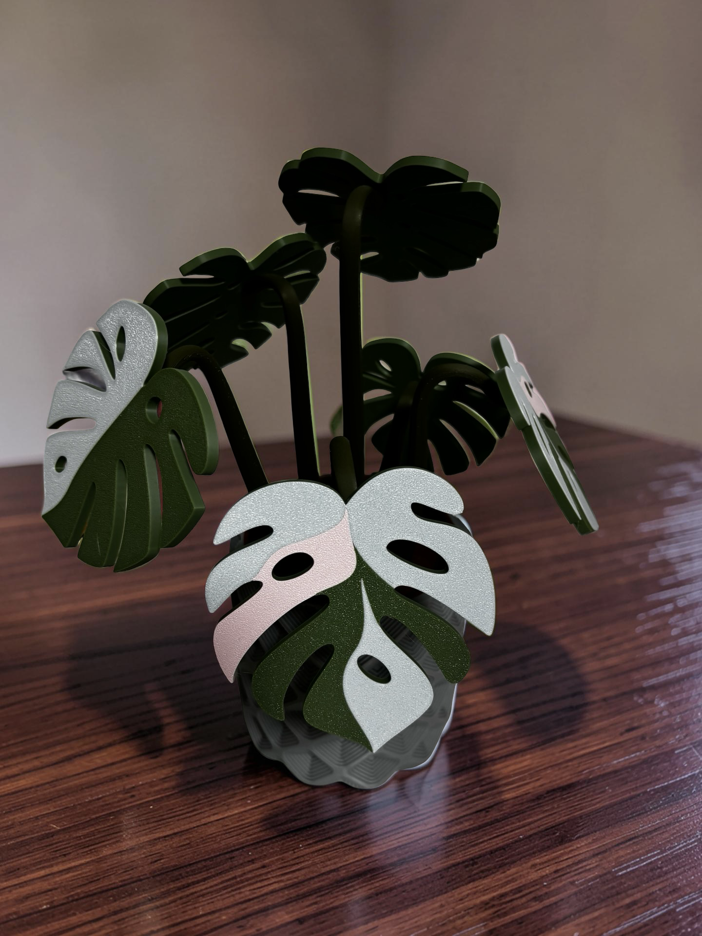 Monstera Coaster Set with Magnetic Holder | 6 Leaf Coasters | Modern decor